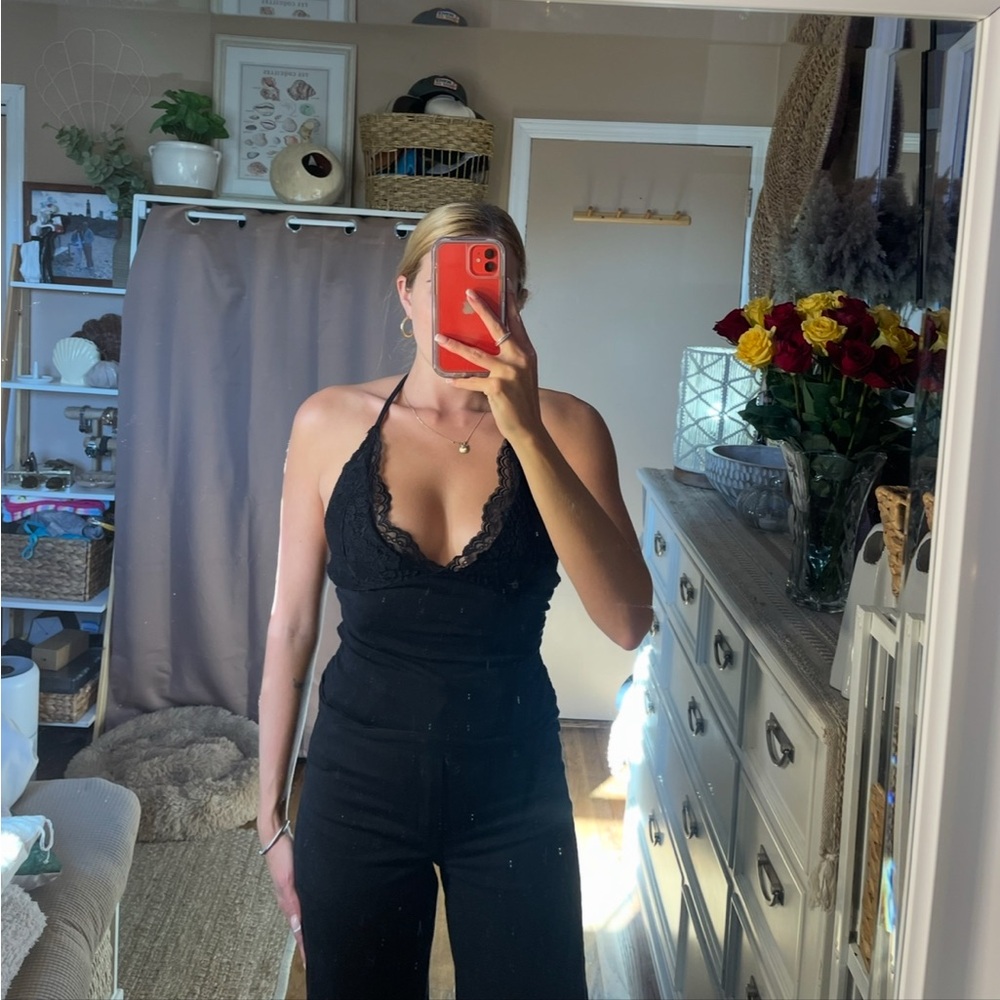 SHEIN black lace trimmed tank top - Picture 12 of 13
